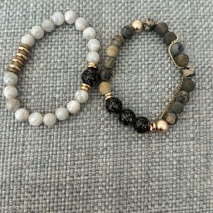 2 beaded bracelets by The Lace Project